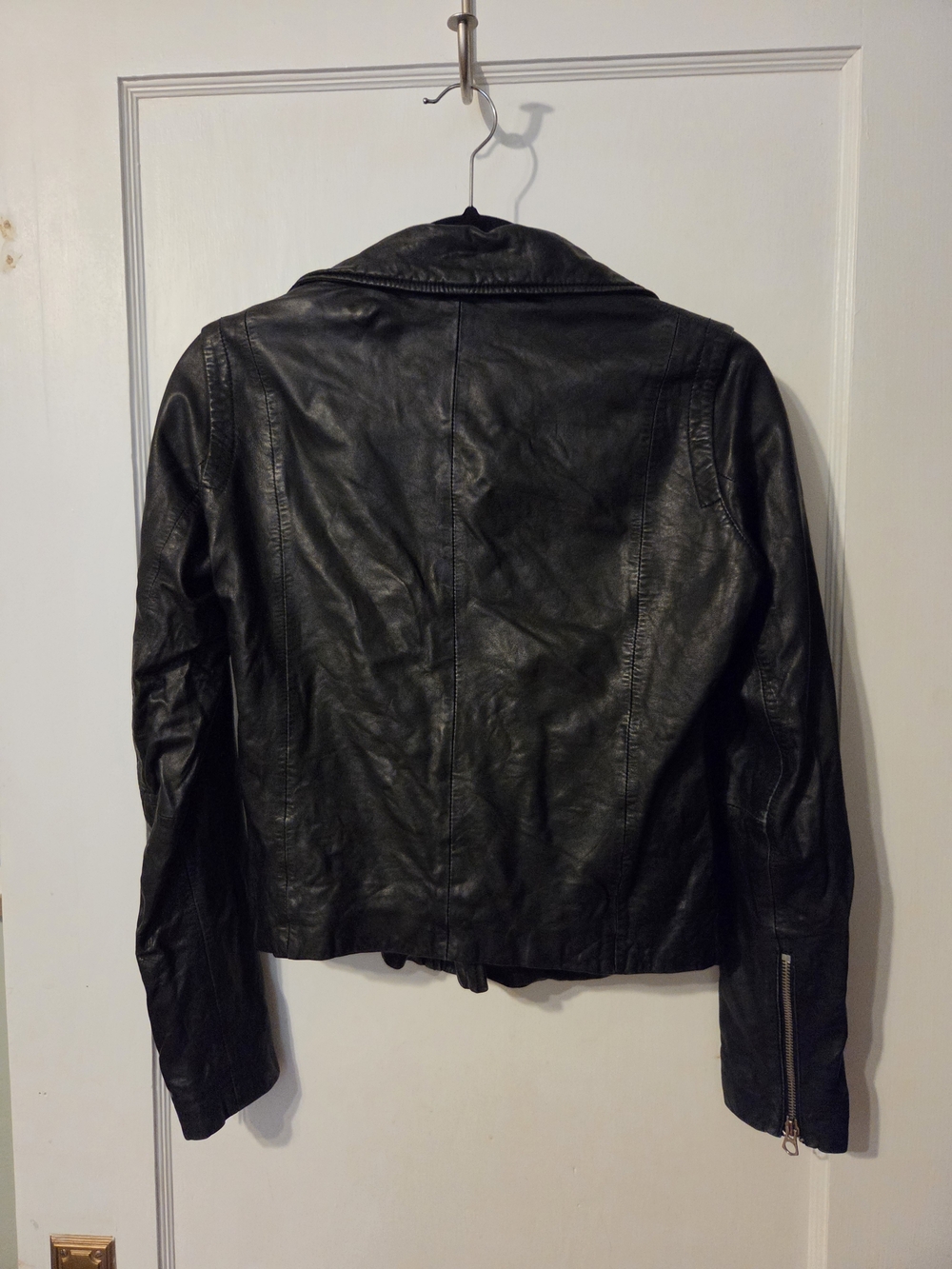 Madewell The Washed Leather Motorcycle Jacket Black XS - Picture 5 of 9